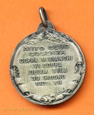Medaglia Argento VI Coppa Sila