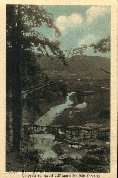 Cartolina lavori invaso lago Ampollino